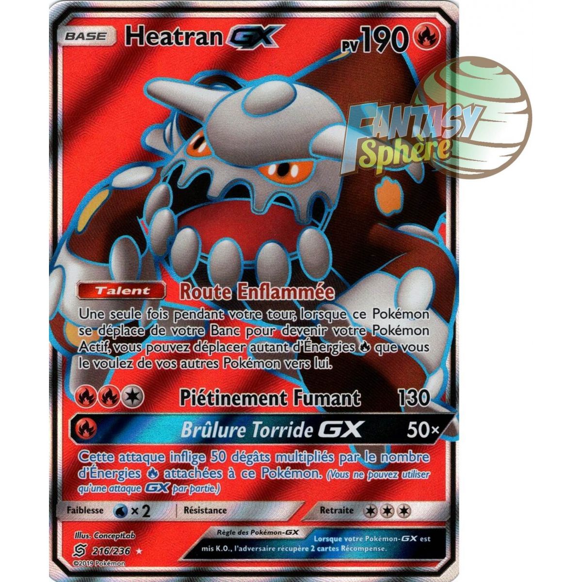 Item Heatran GX - Full Art Ultra Rare 216/236 - Sun and Moon 11 Harmony of Spirits