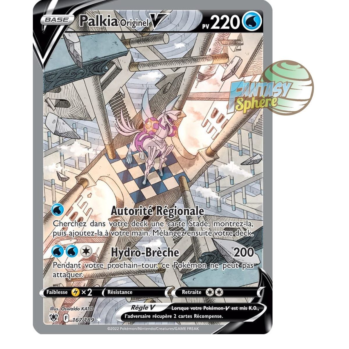 Item Original Palkia V - Full Art Ultra Rare 167/189 - Sword and Shield Radiant Stars