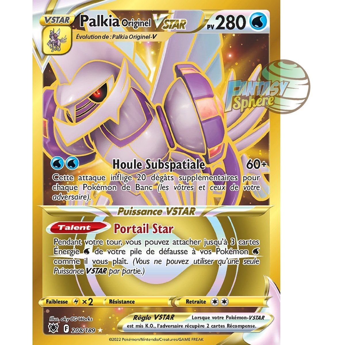 Item Palkia Original VSTAR - Secret Rare 208/189 - Sword and Shield Radiant Stars