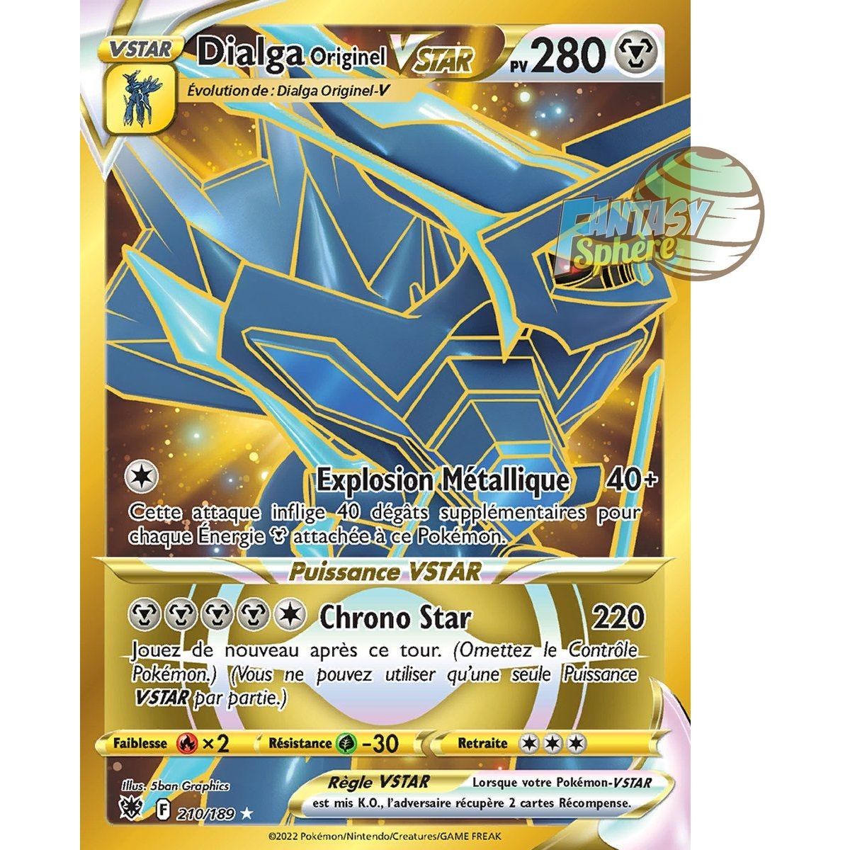 Dialga Original VSTAR - Secret Rare 210/189 - Sword and Shield Radiant Stars