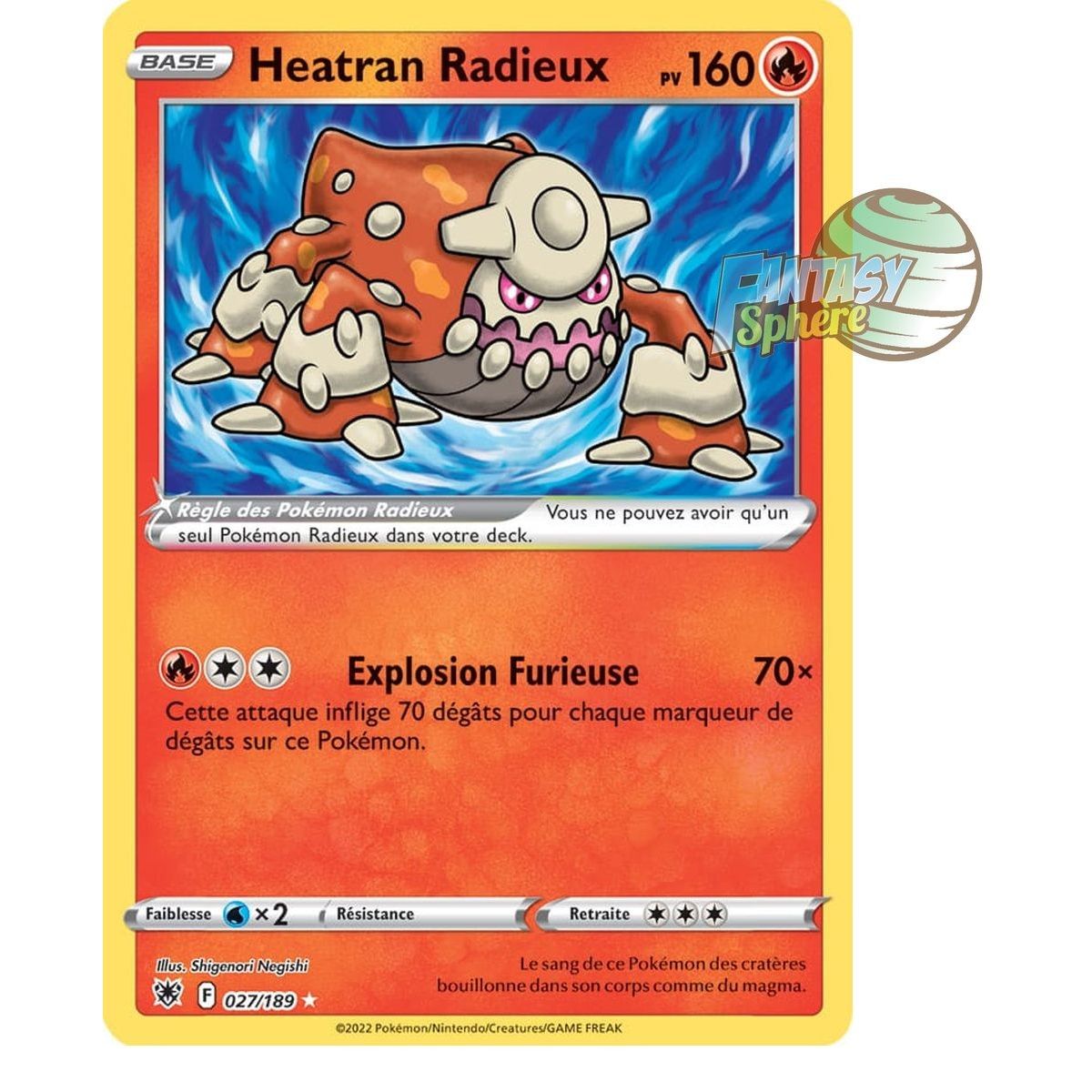 Radiant Heatran - Radiant Rare 27/189 - Sword and Shield Radiant Stars