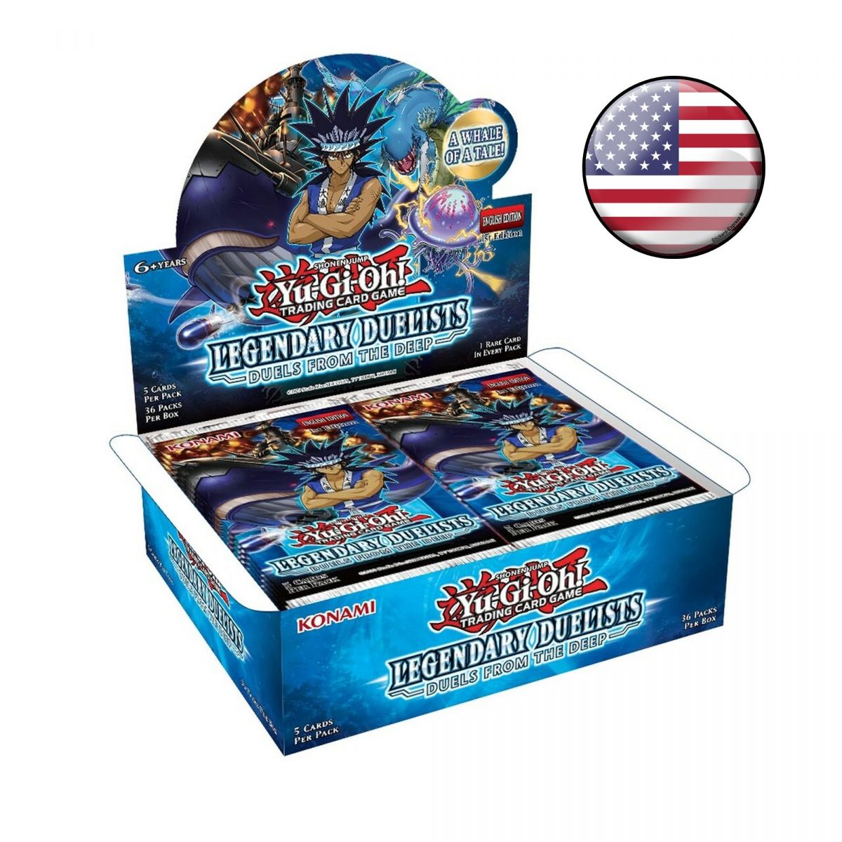 Yu Gi Oh! - Display - Box of 36 Boosters - Legendary Duelists: Duels from the Deep - US