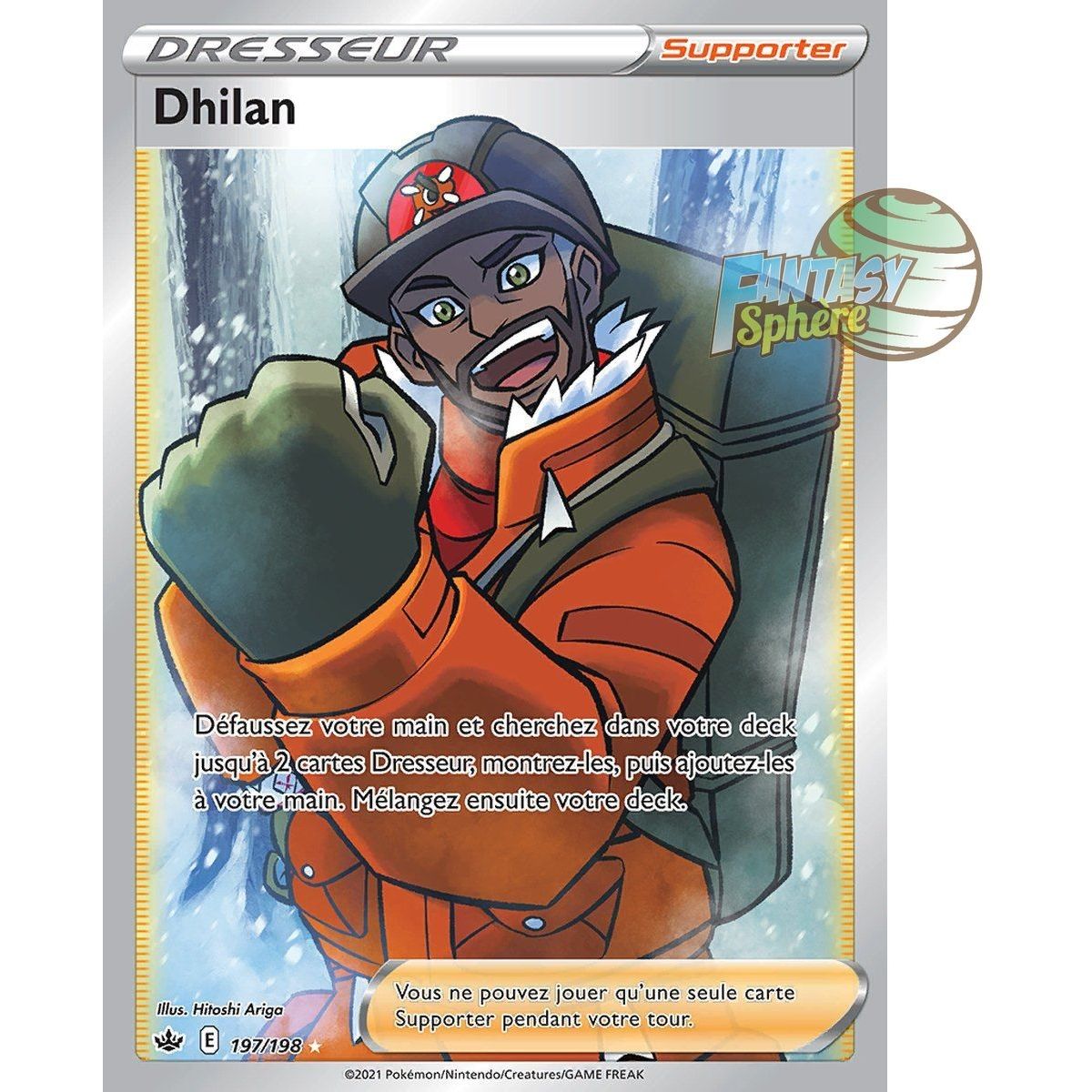 Dhilan - Full Art Ultra Rare 197/198 - Sword and Shield Reign of Ice