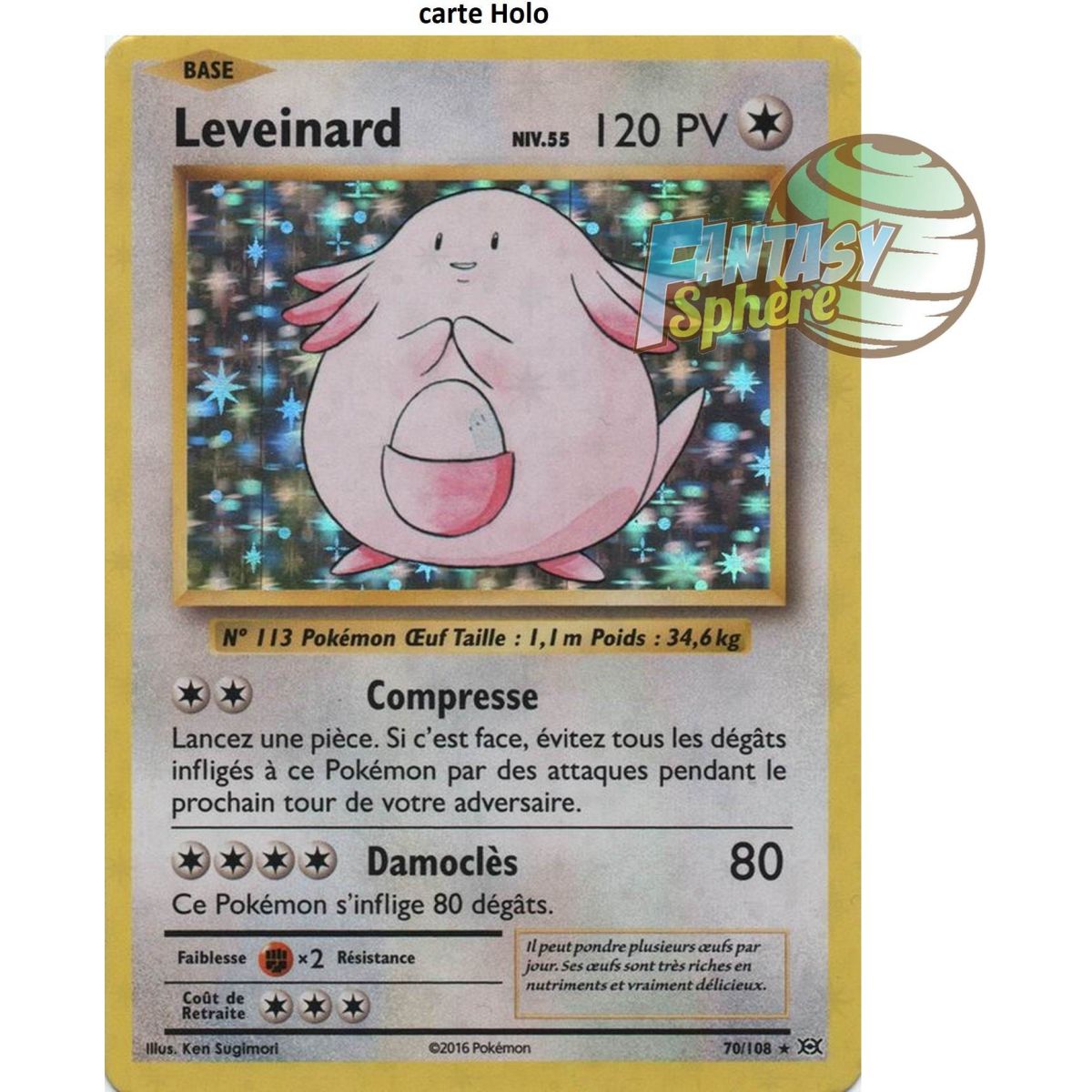 Chansey - Holo Rare 70/108 - XY 12 Evolutions