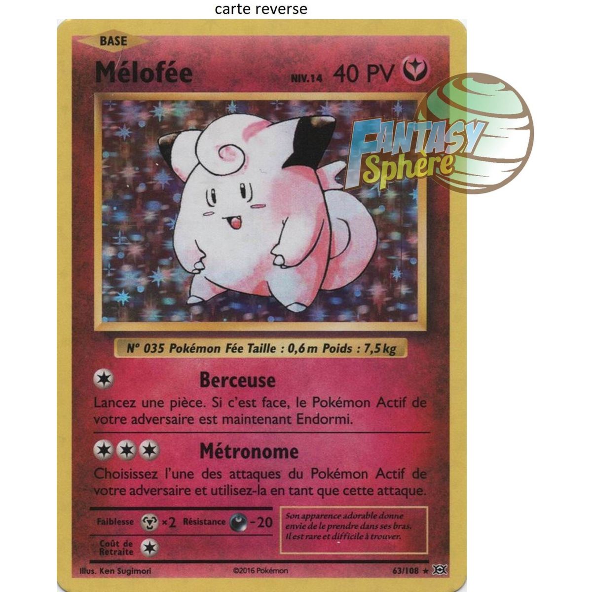 Clefairy - Reverse 63/108 - XY 12 Evolutions