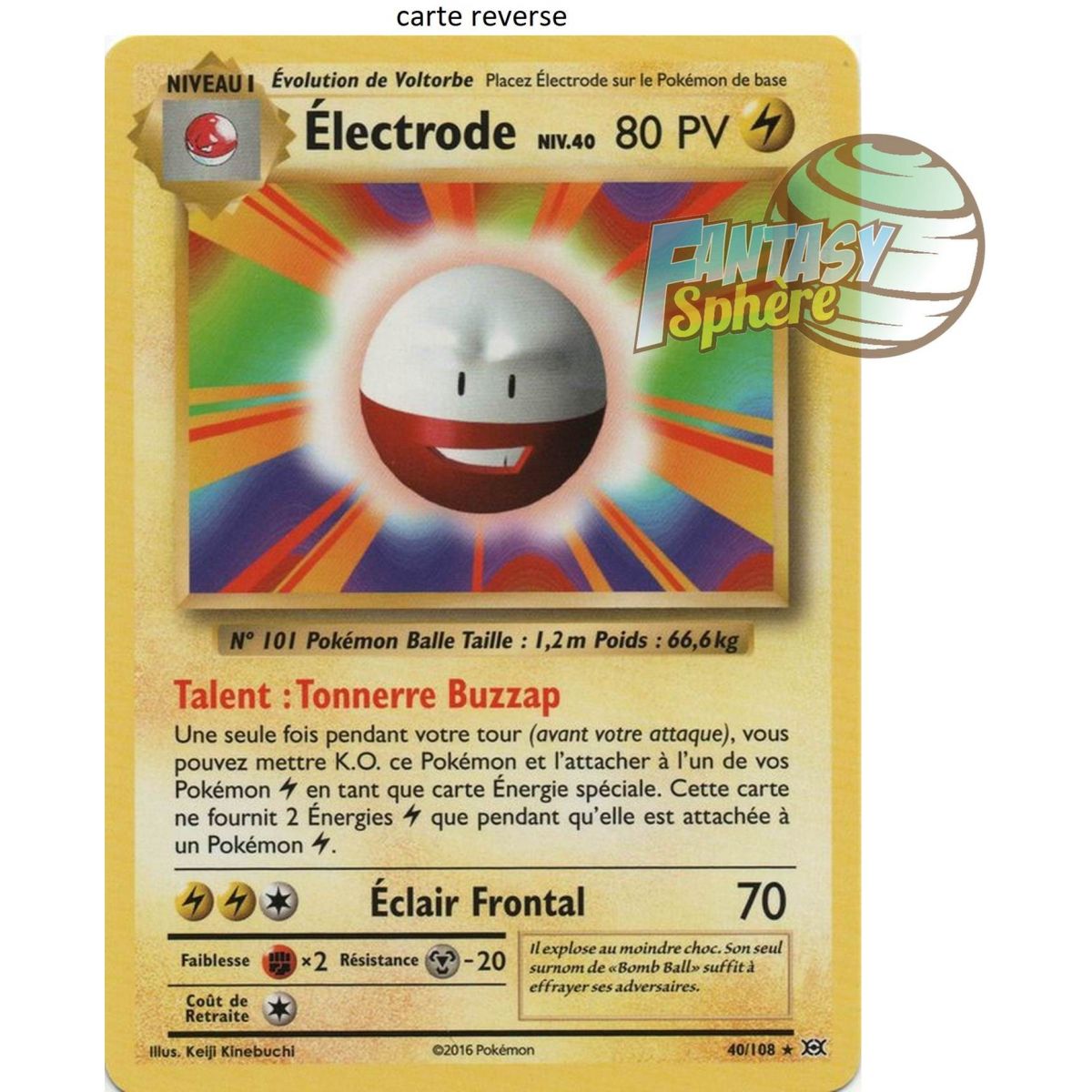 Electrode - Reverse 40/108 - XY 12 Evolutions