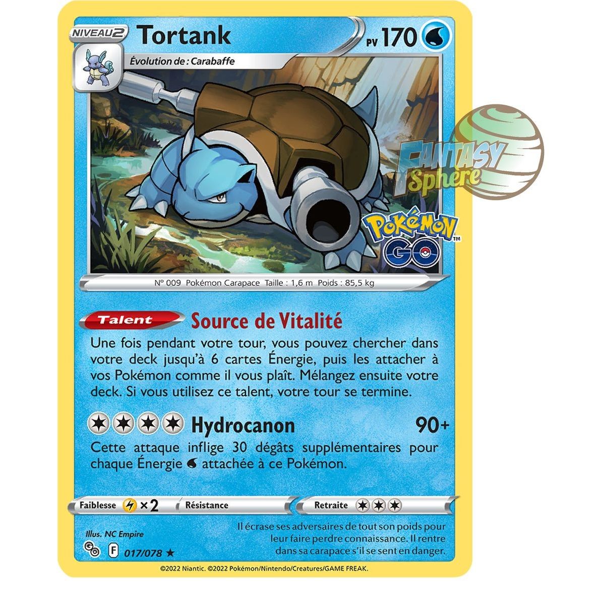Tortank - Holo Rare 17/78 - Sword and Shield Pokemon GO