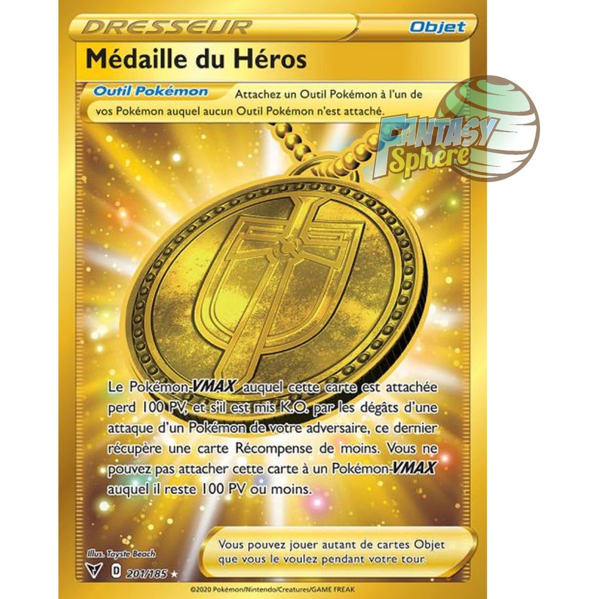 Hero's Medal - Secret Rare 201/185 - Sword and Shield 4 Voltage Brilliant