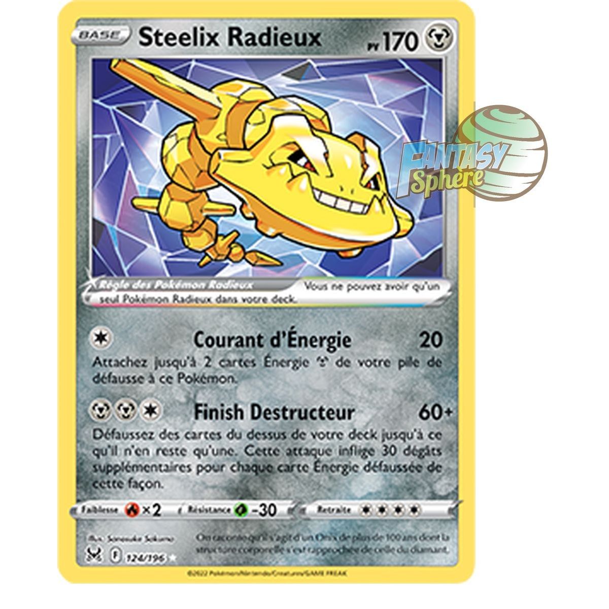 Steelix Radieux - Radiant Rare 124/196 - Sword and Shield 11 Lost Origin