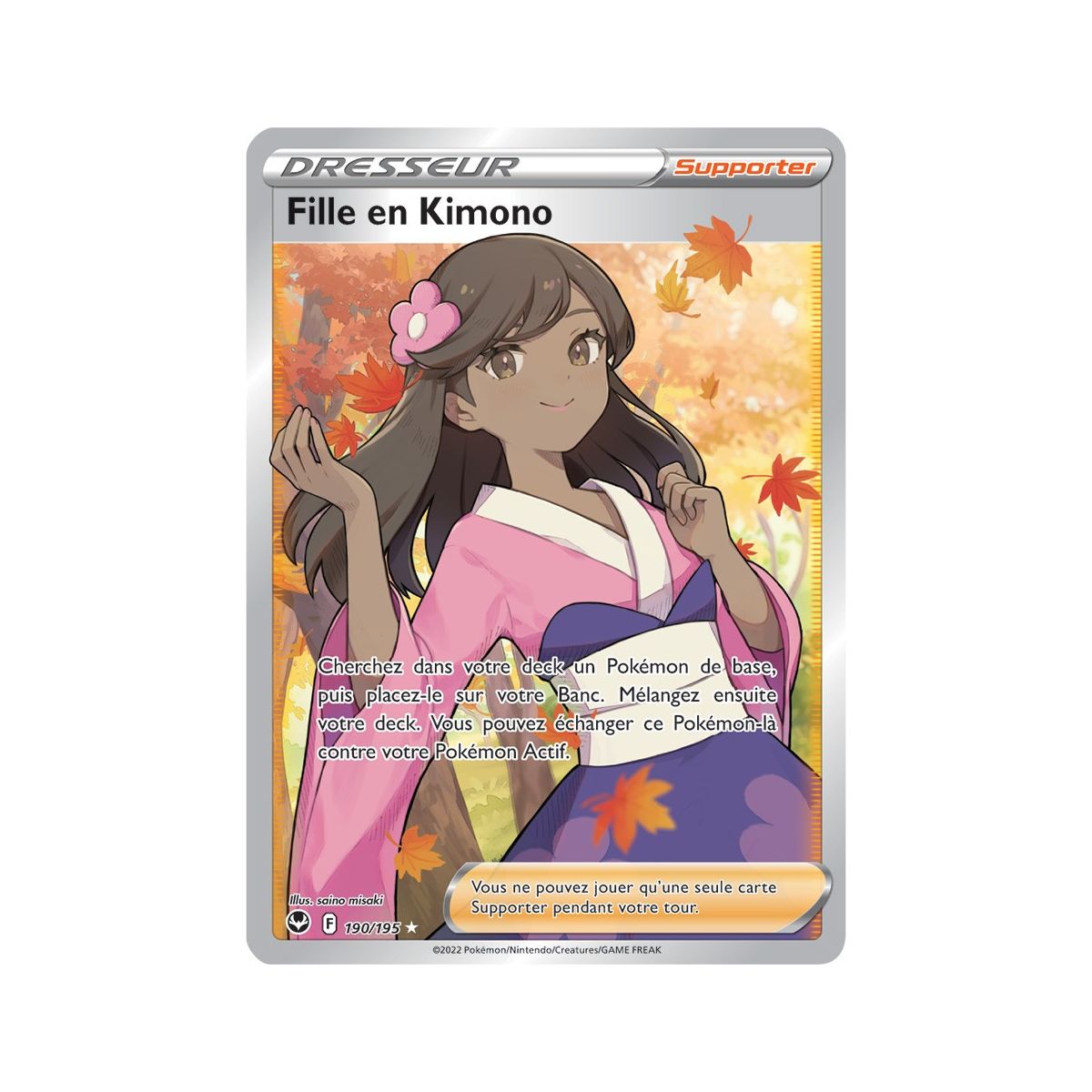 Item Girl in Kimono - Full Art Ultra Rare 190/195 - Sword and Shield 12 Silver Storm