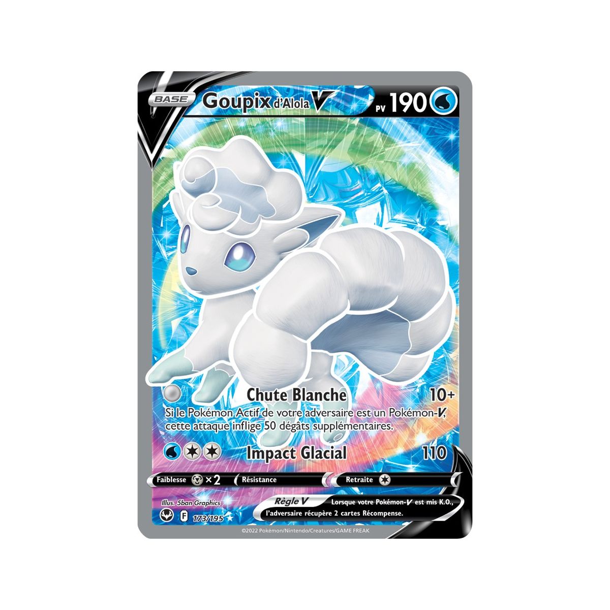 Item Alolan Vulpix V - Full Art Ultra Rare 173/195 - Sword and Shield 12 Silver Storm