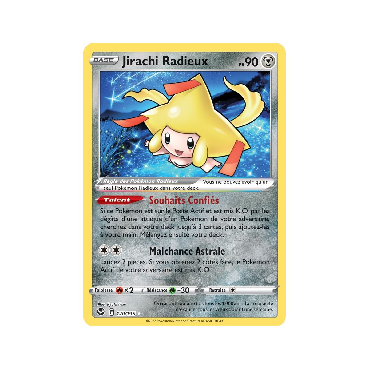 Radiant Jirachi - Radiant Rare 120/195 - Sword and Shield 12 Silver Storm