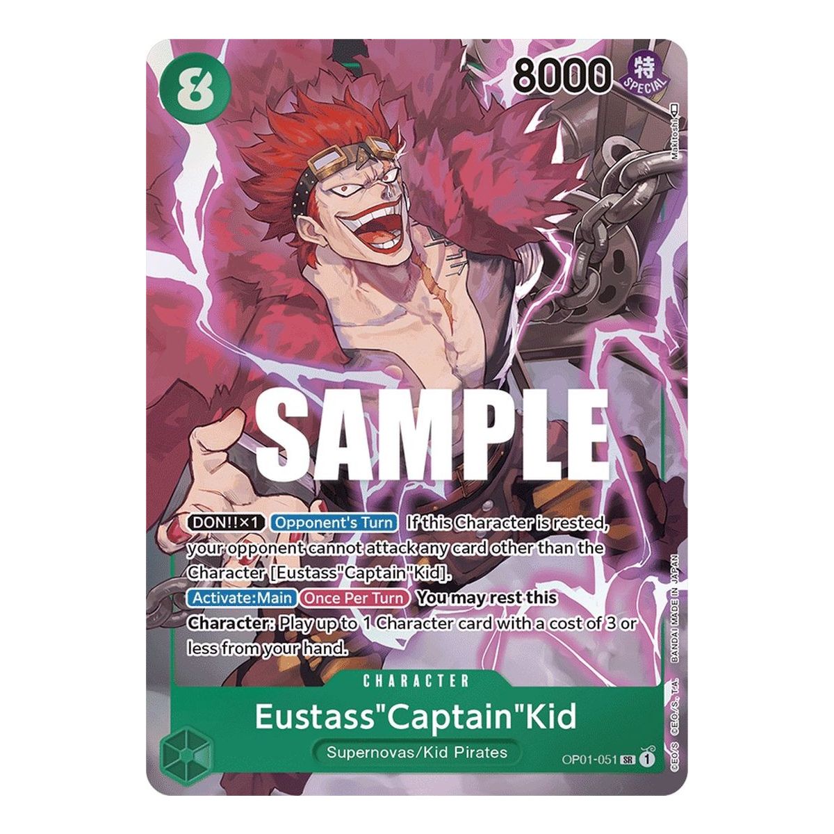 Item Eustass"Captain"Kid - SR Parallel OP01-051 - OP01 Romance Dawn