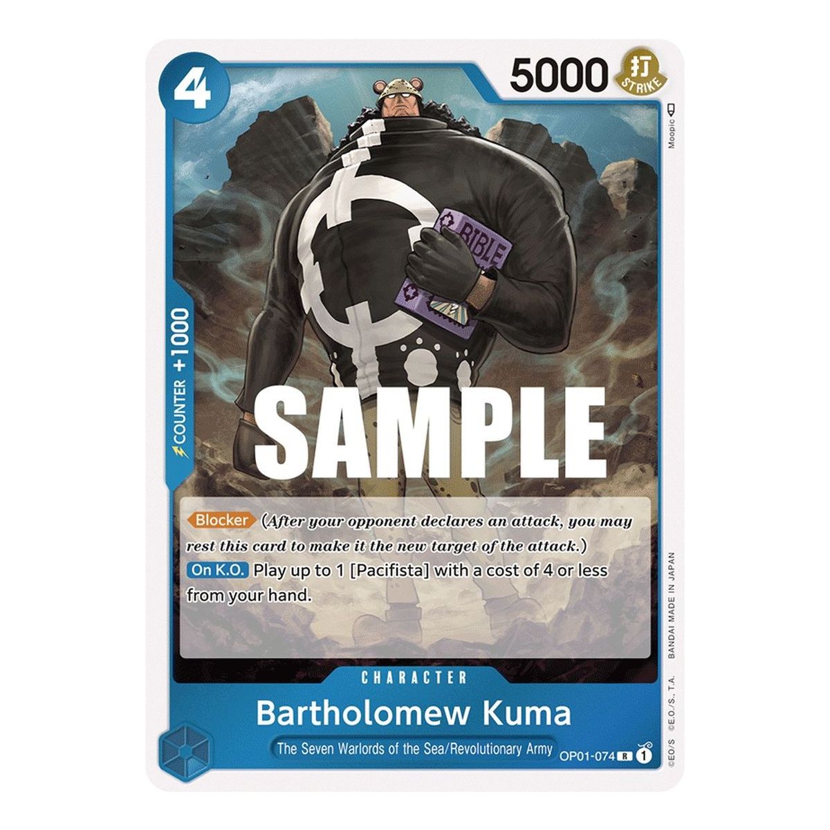 Item Bartholomew Kuma - R OP01-074 - OP01 Romance Dawn