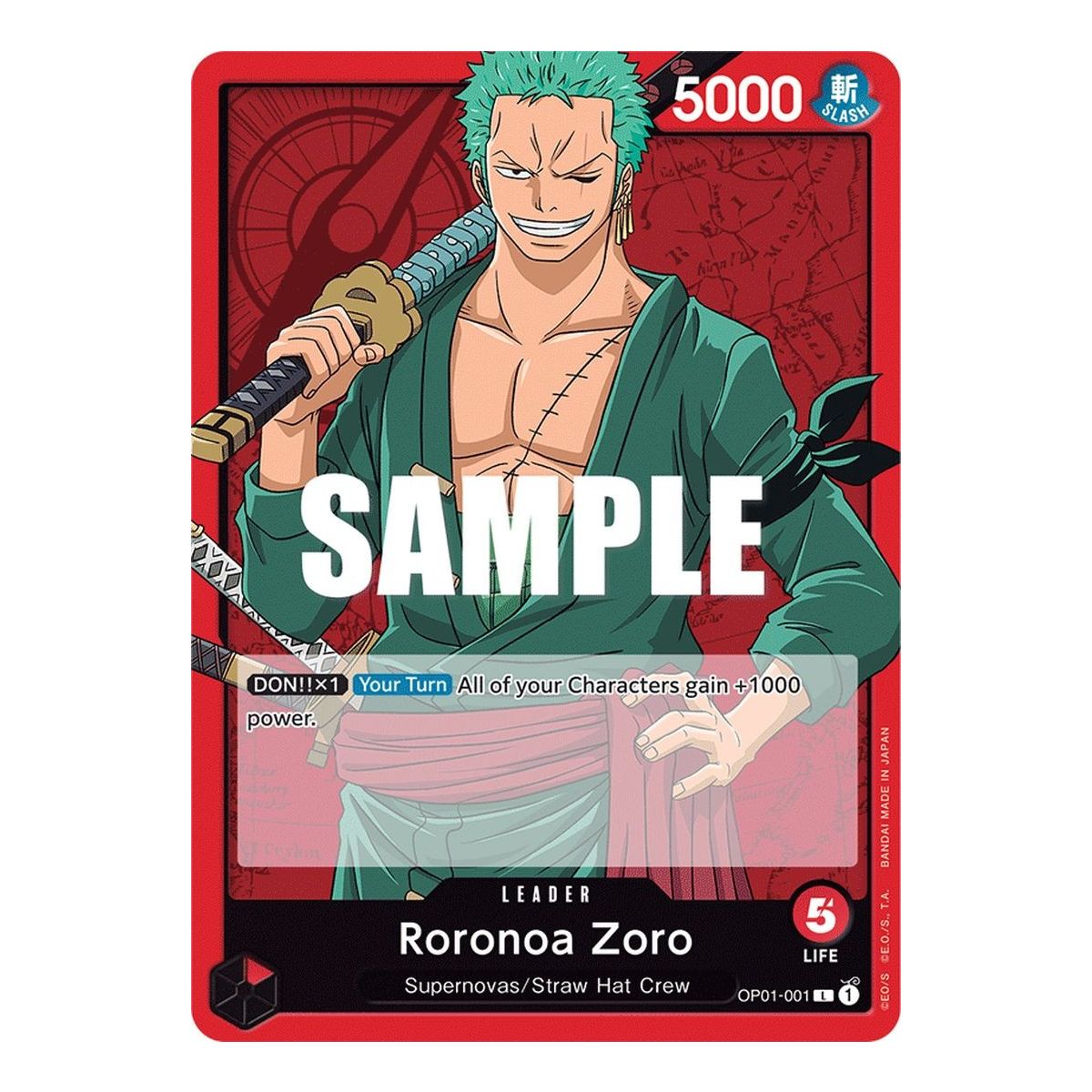 Item Roronoa Zoro - L OP01-001 - OP01 Romance Dawn