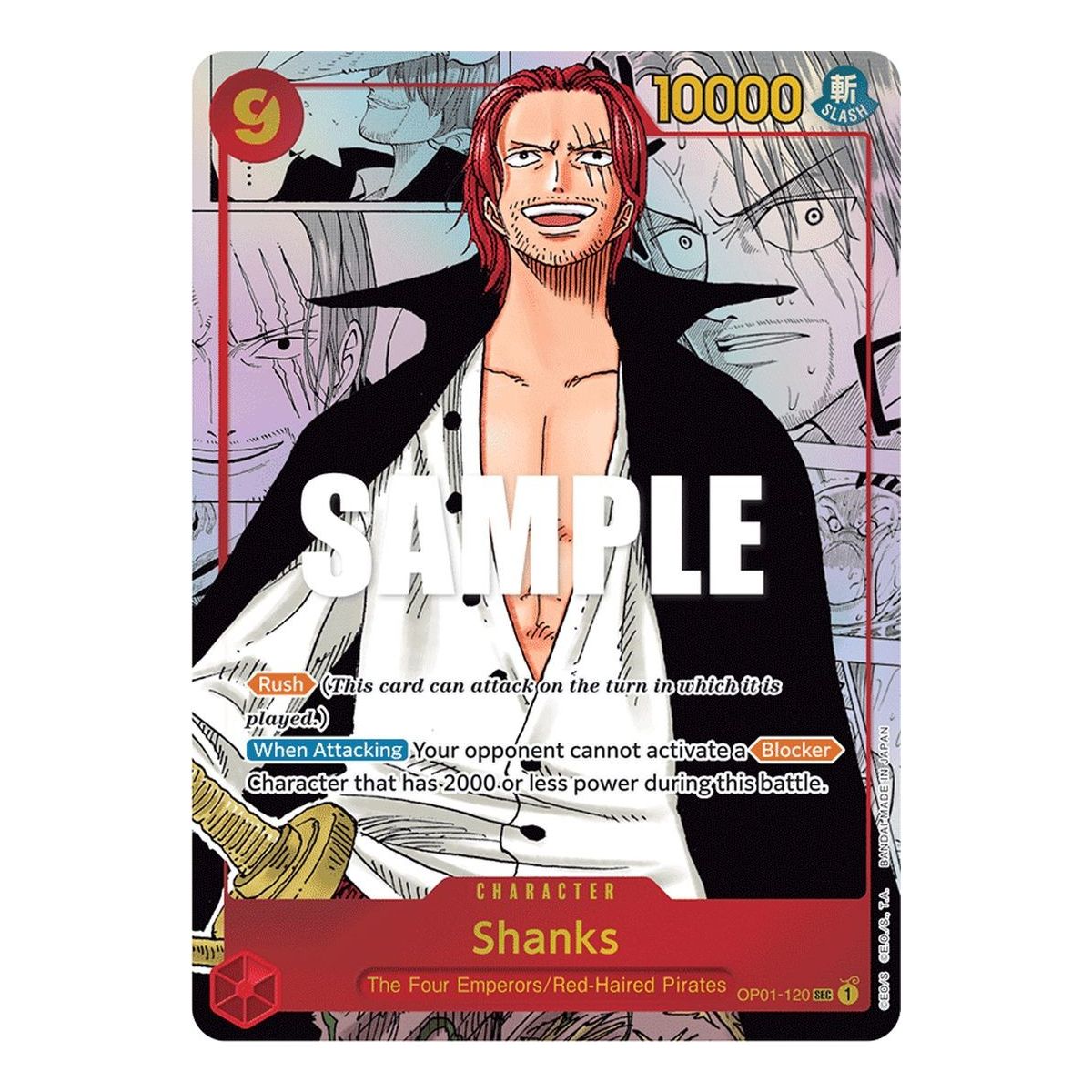 Shanks - SEC Super Parallel OP01-120 - OP01 Romance Dawn