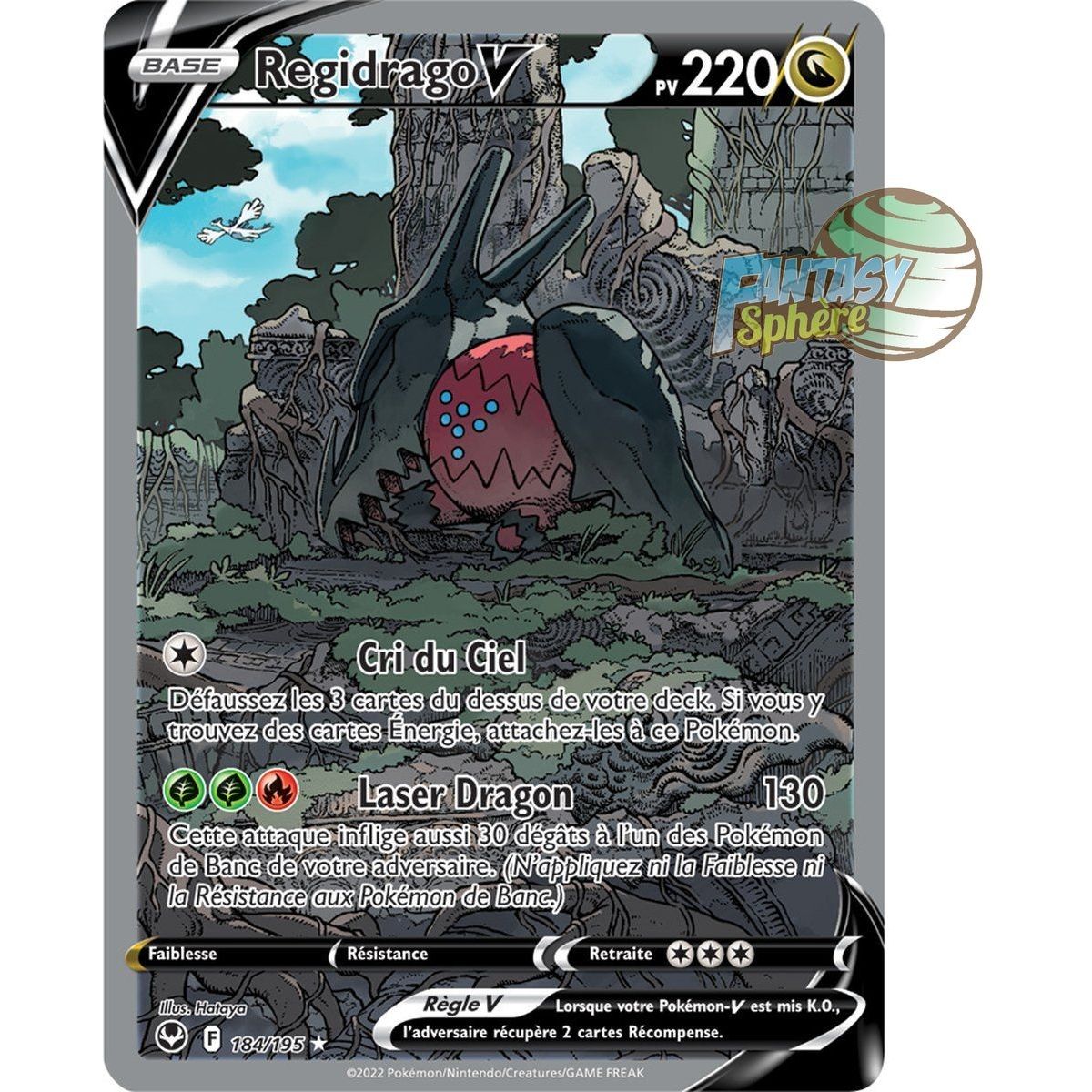 Regidrago V - Full Art Ultra Rare 184/195 - Sword and Shield 12 Silver Storm