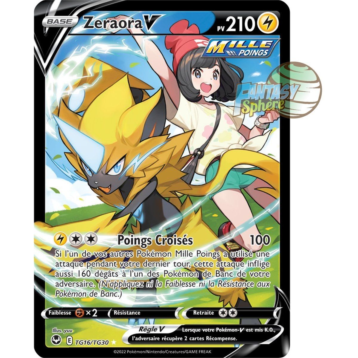 Zeraora V - Full Art Ultra Rare TG16/TG30 - Sword and Shield 12 Silver Storm