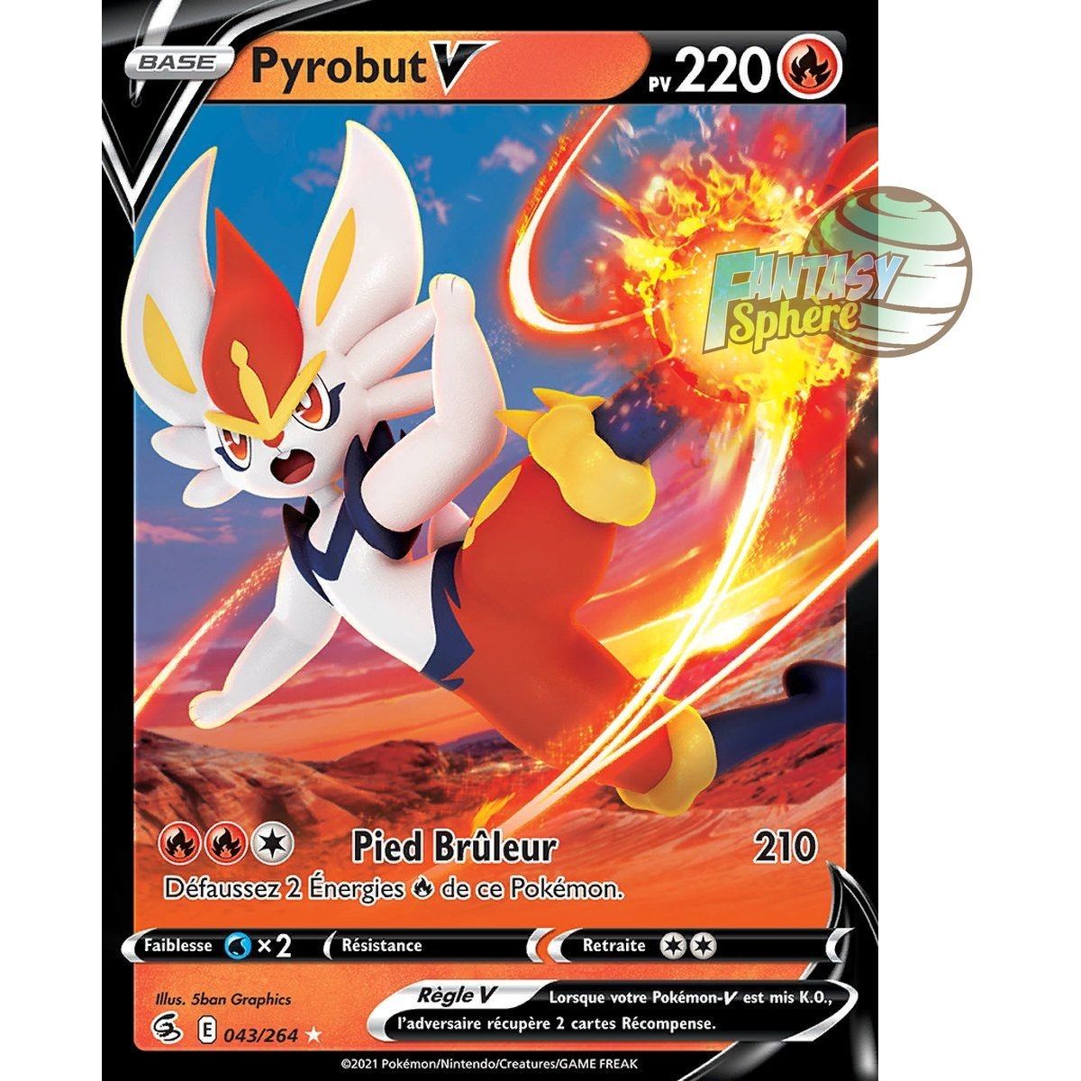 Item Pyrobut V - Ultra Rare 43/264 - Sword and Shield 8 Fusion Fist