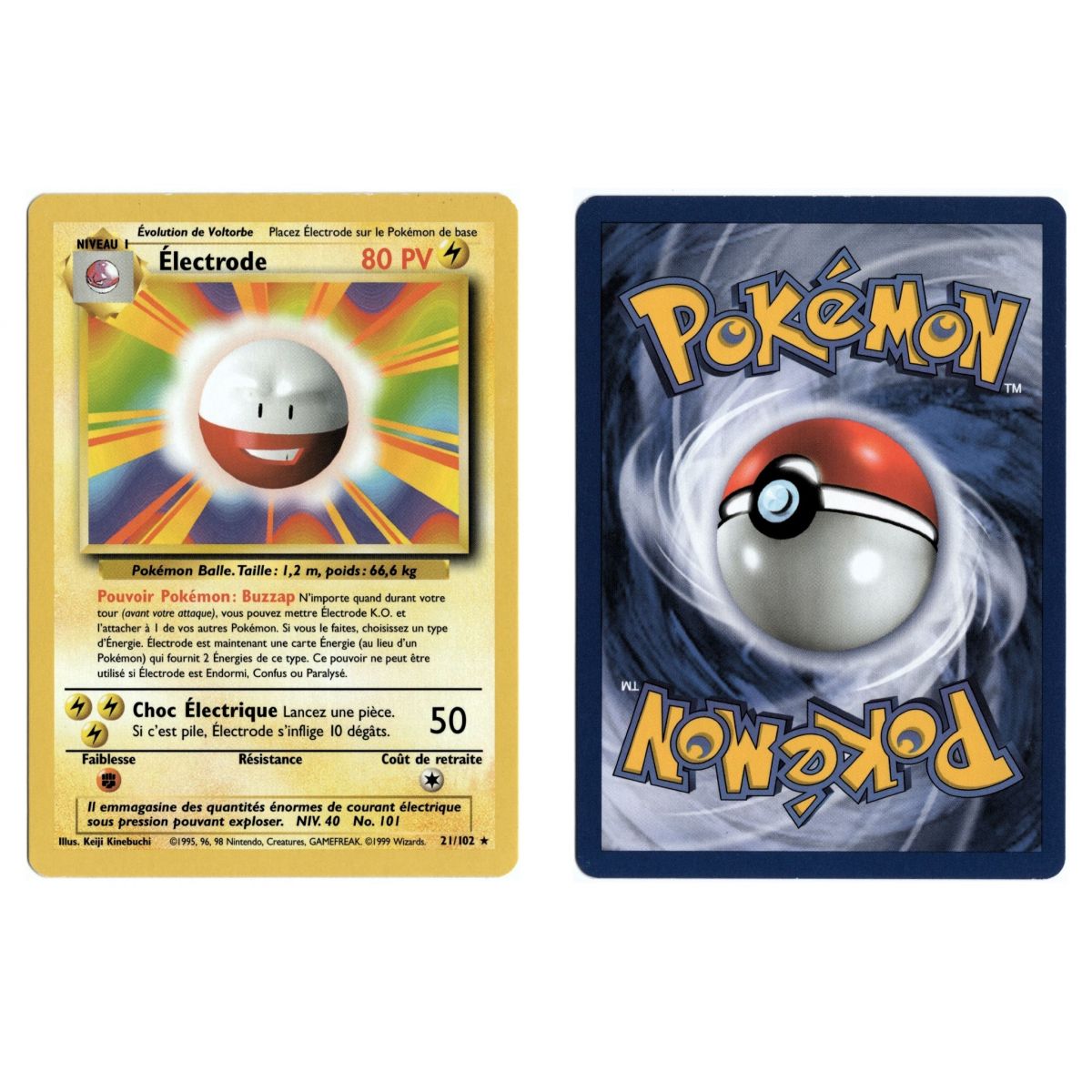 Electrode 21/102 Base Set Rare 1st French View Scan