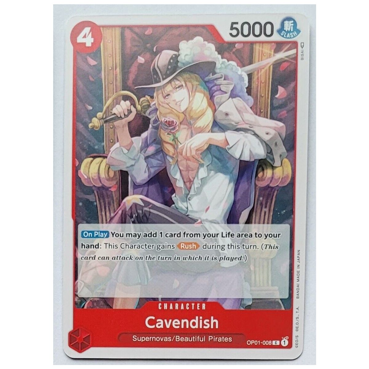 Cavendish - C OP01-008 - OP01 Romance Dawn Japanese