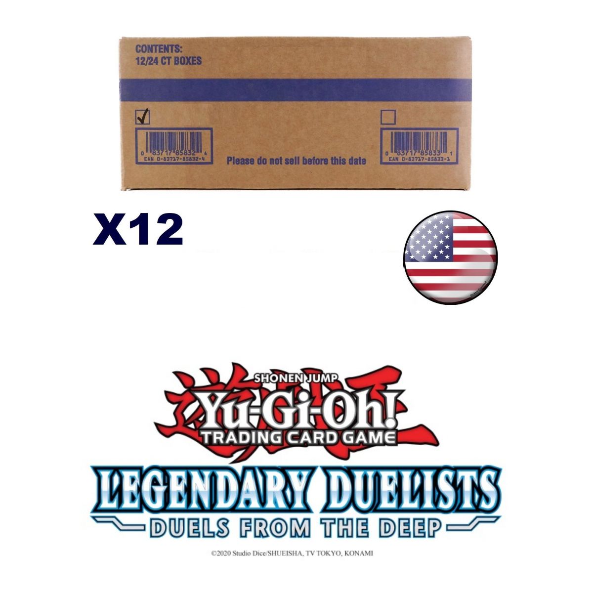 *US Print SEALED* Yu-Gi-Oh! - Case - 12 Box of 36 Boosters - Legendary Duelists: Duels from the Deep - AMERICAN
