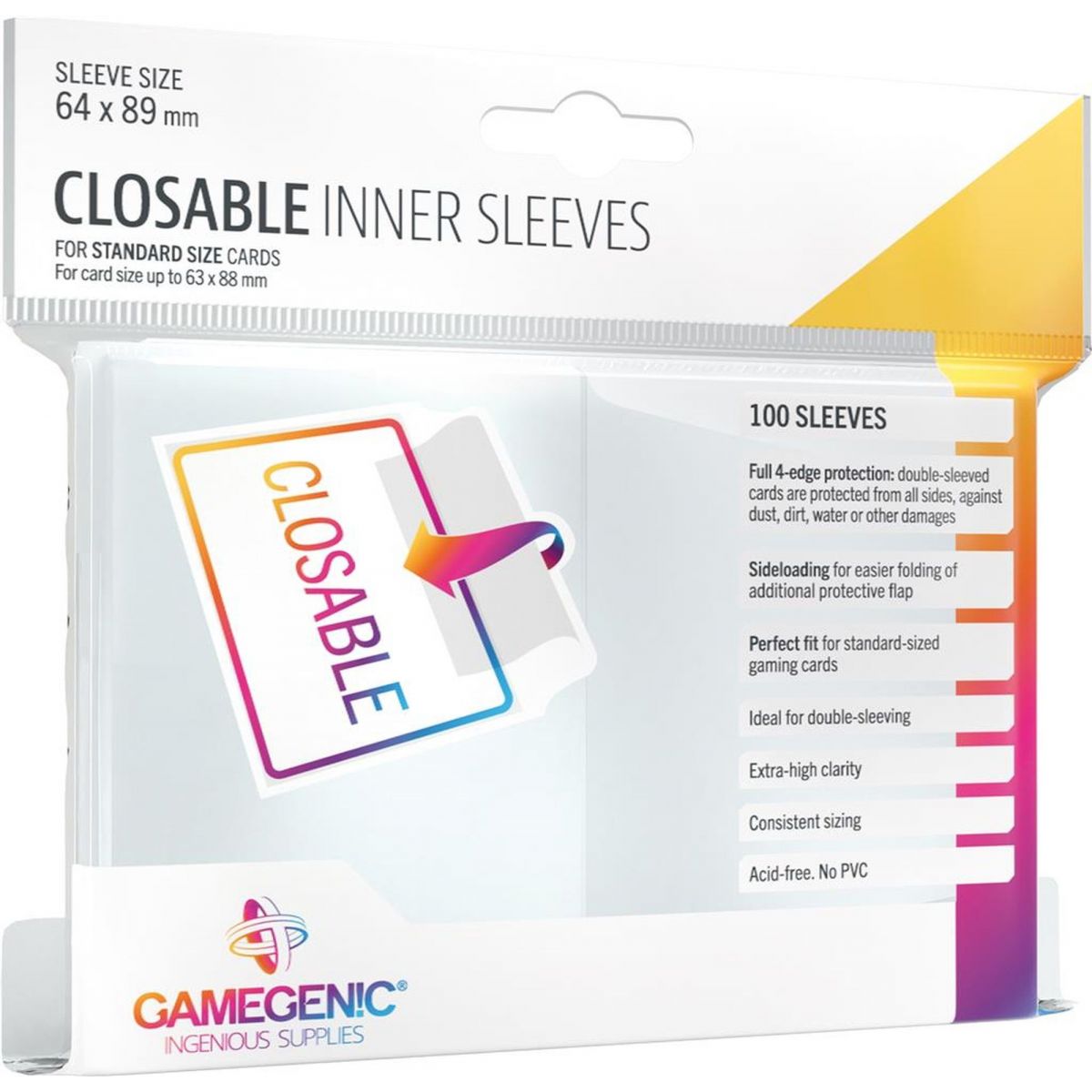 Gamegenic - Card Sleeves - Standard - Closable Inner Sleeves (100)