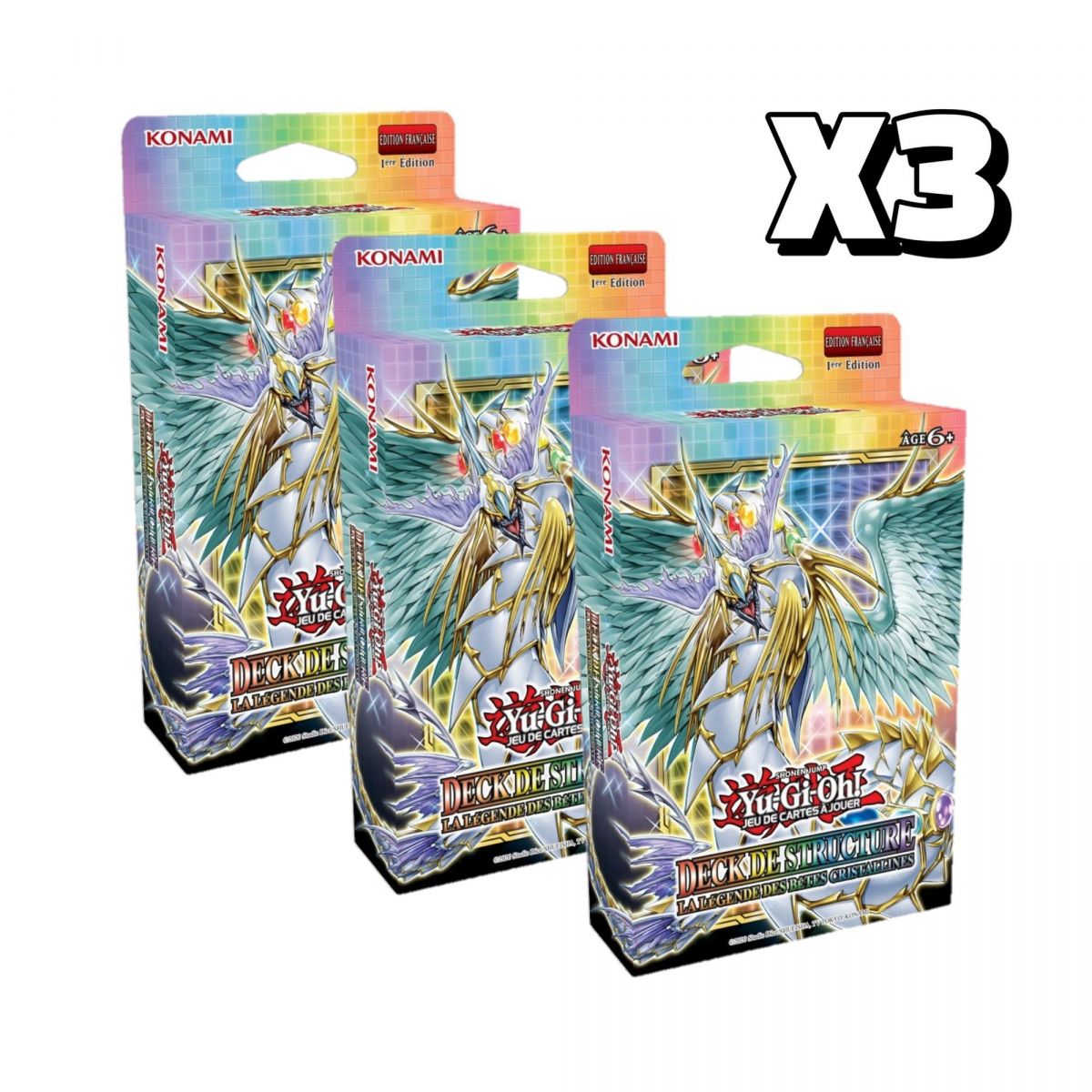 Yu Gi Oh! - Set of 3 - Structure Deck - The Legend of the Crystalline Beasts - FR