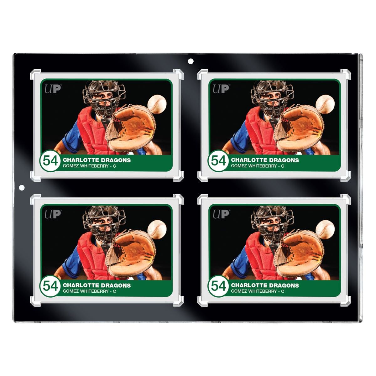 Ultra Pro - One Touch Rigid Card Sleeve - Black Frame - 4 Cards