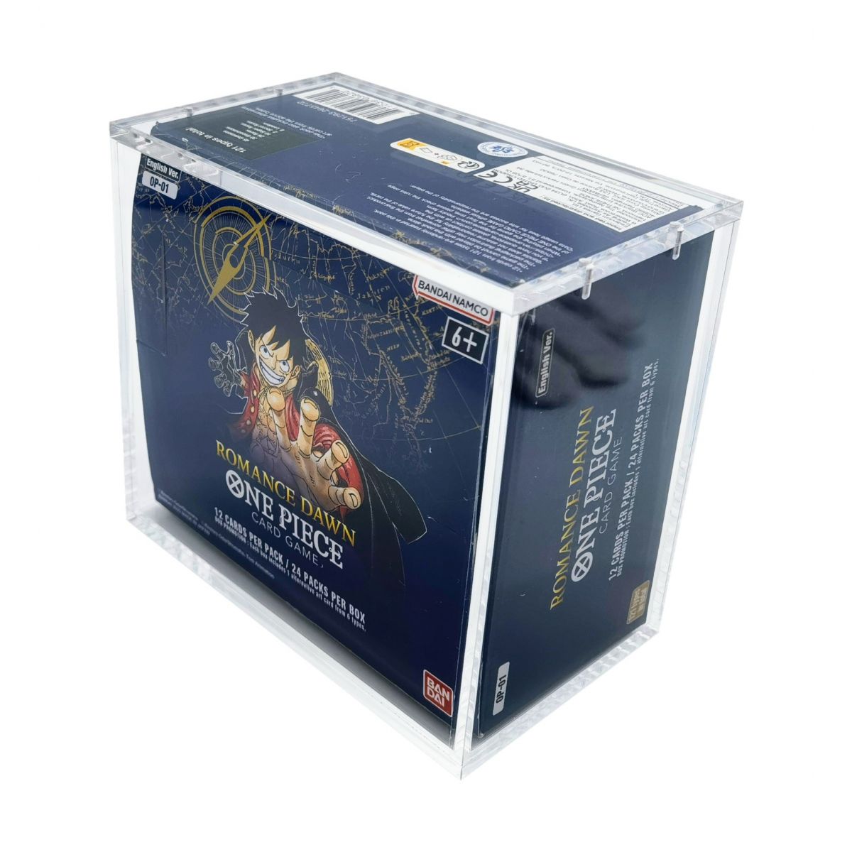 Treasurewise - Plexiglass Protective Box for One Piece English 1st Print Booster Box for OP01 and OP02