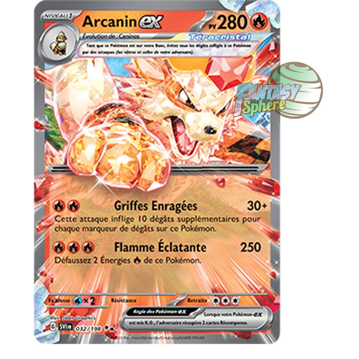 Arcanine EX - Double Rare 32/198 - Scarlet and Violet