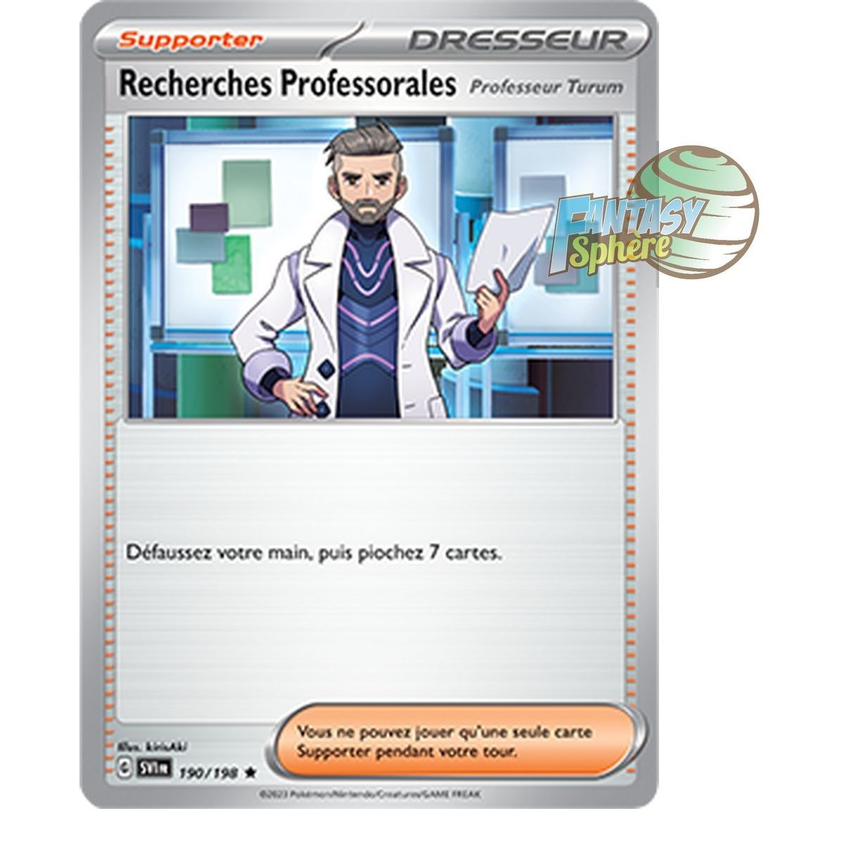 Professorial Research (Professor Turum) - Holo Rare 190/198 - Scarlet and Violet