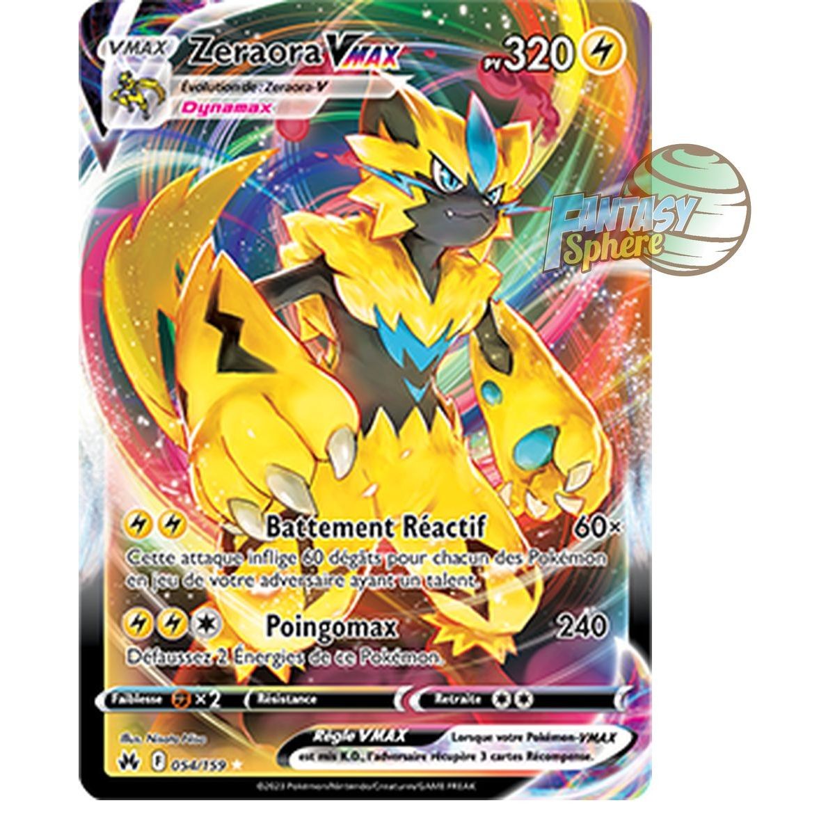 Item Zeraora VMAX - Full Art Ultra Rare 54/159 - Sword and Shield 12.5 Zenith Supreme