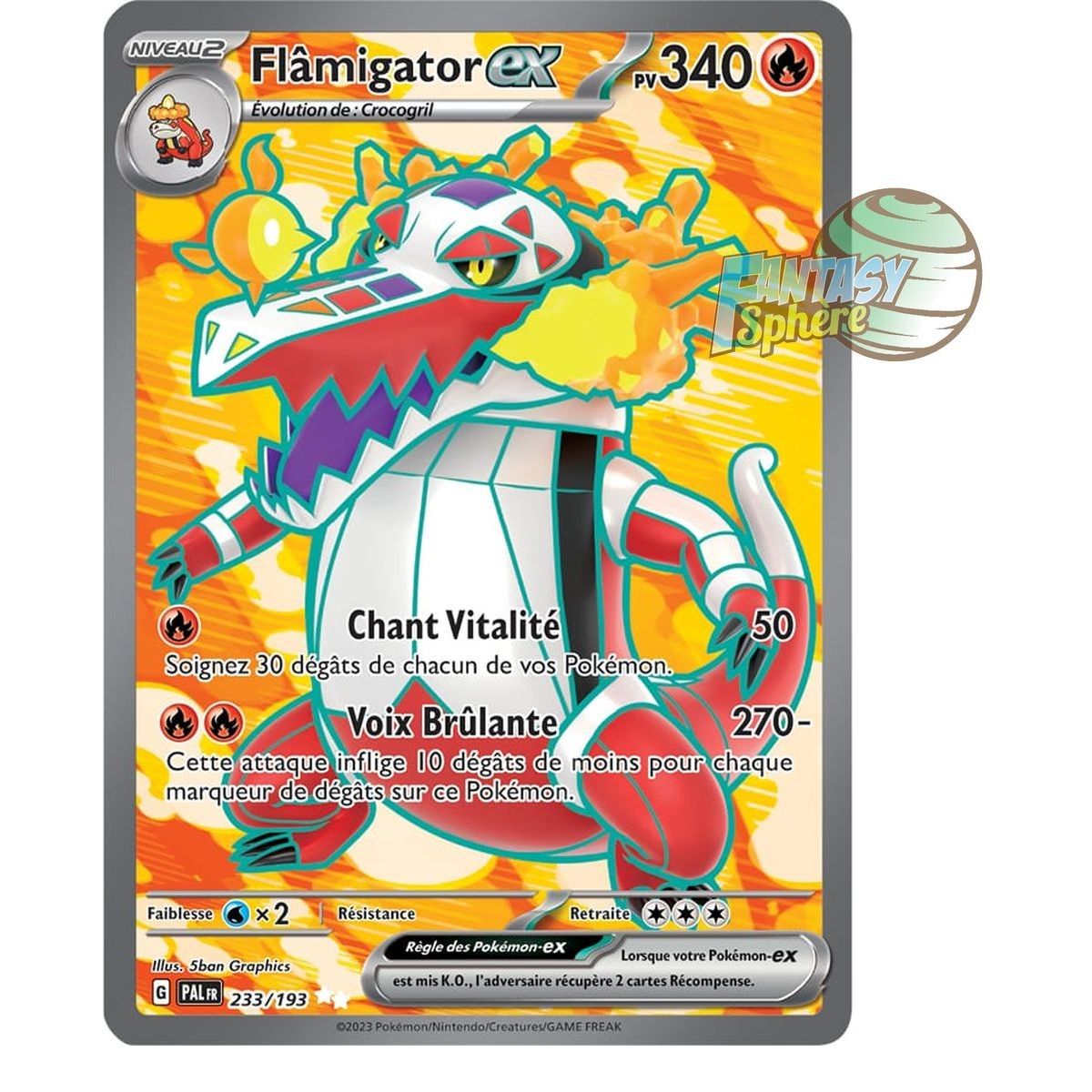 Item Flâmigator EX - Ultra Rare 233/193 - Scarlet and Violet Evolution in Paldea