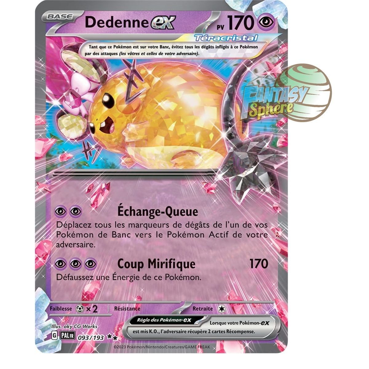 Dedenne EX - Double Rare 93/193 - Scarlet and Violet Evolution in Paldea