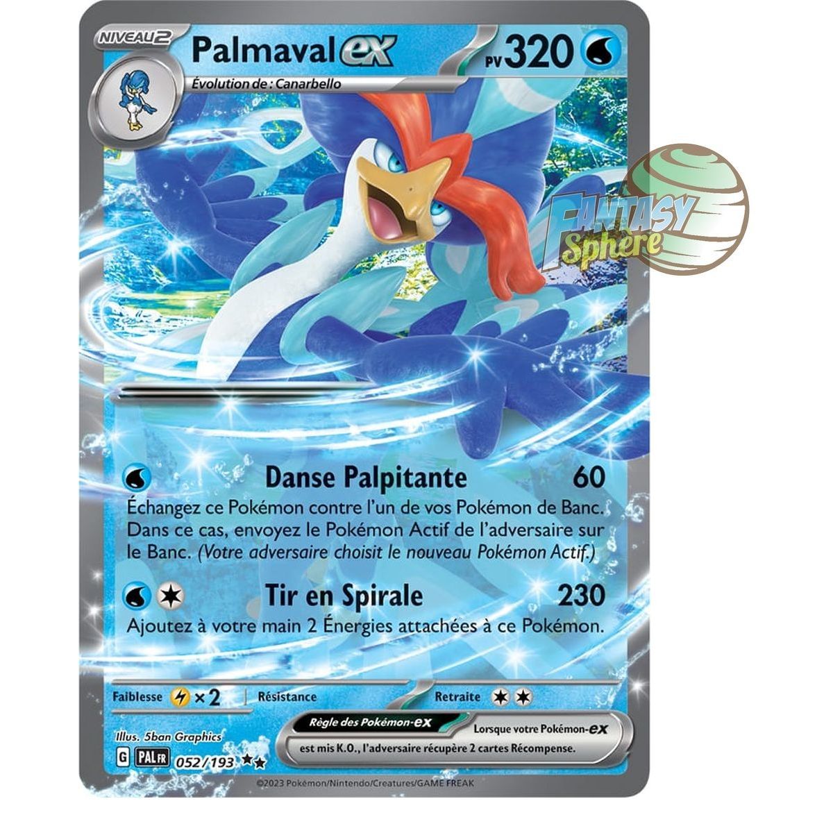 Palmaval-ex 260/193 Carte Pokémon™ Illustration spéciale rare Neuve VF
