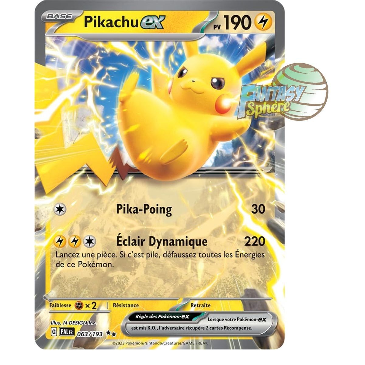 Item Pikachu EX - Double Rare 63/193 - Scarlet and Purple Evolution in Paldea