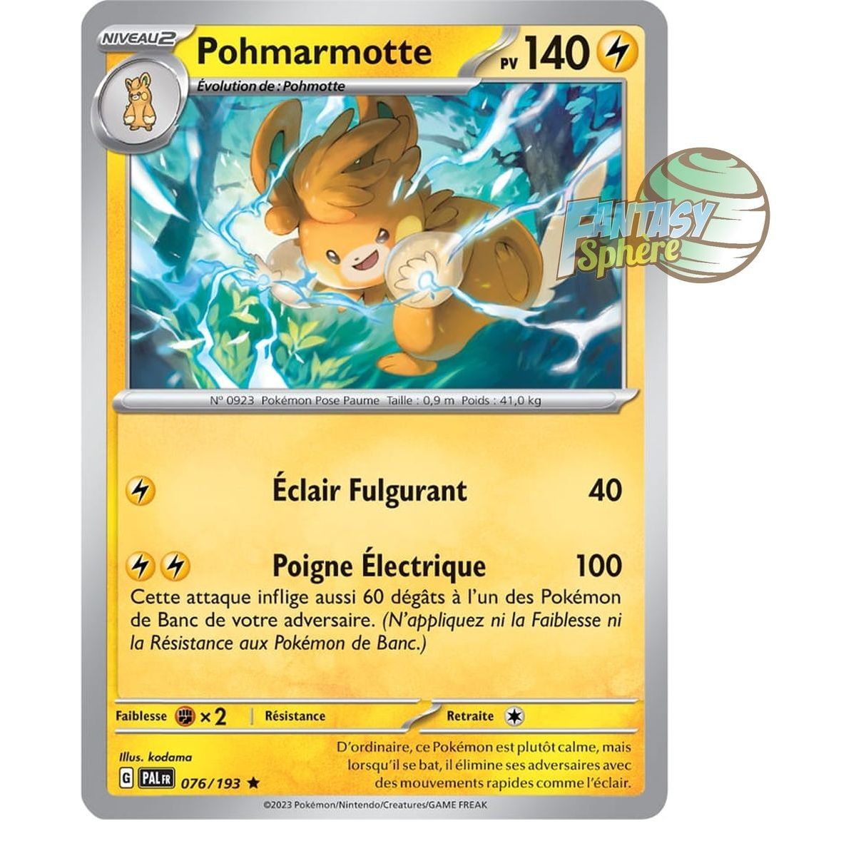 Pohmarmotte - Holo Rare 76/193 - Scarlet and Violet Evolution in Paldea