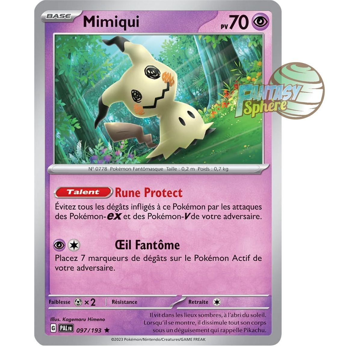 Mimiqui - Holo Rare 97/193 - Scarlet and Violet Evolution in Paldea