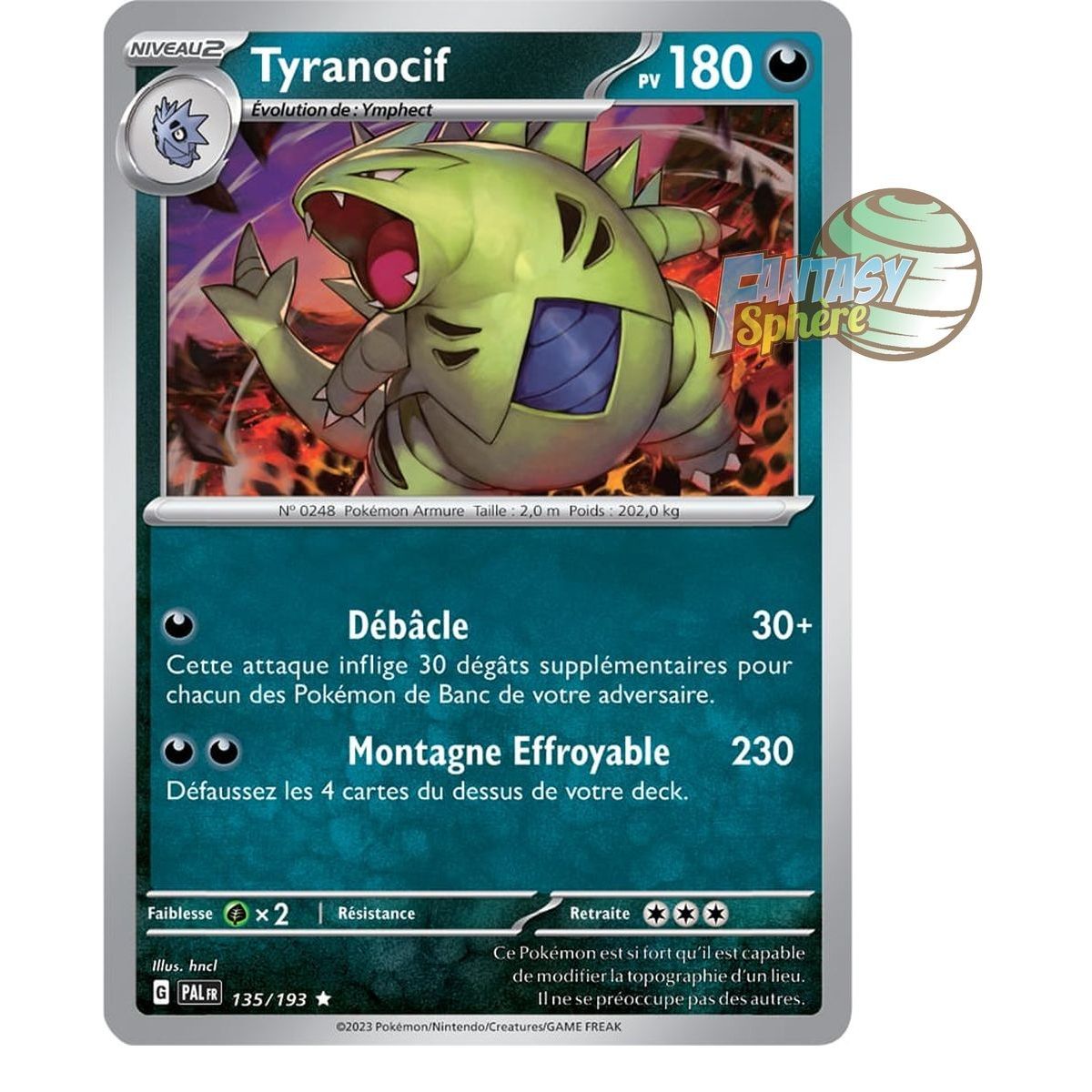 Tyranitar - Holo Rare 135/193 - Scarlet and Violet Evolution in Paldea