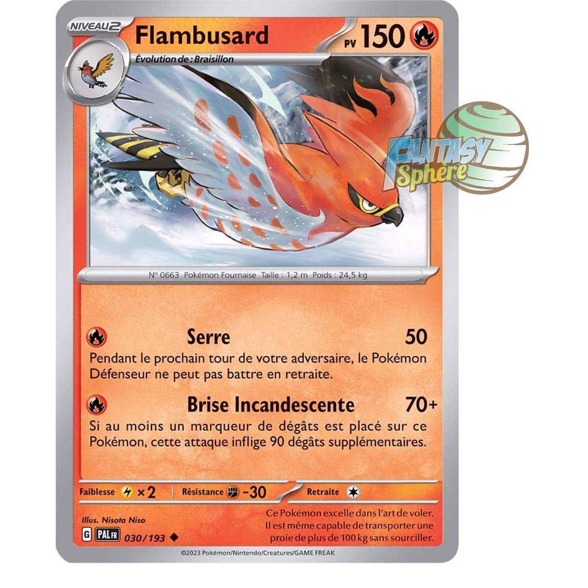 Flambusard - Reverse 30/193 - Scarlet and Violet Evolution in Paldea