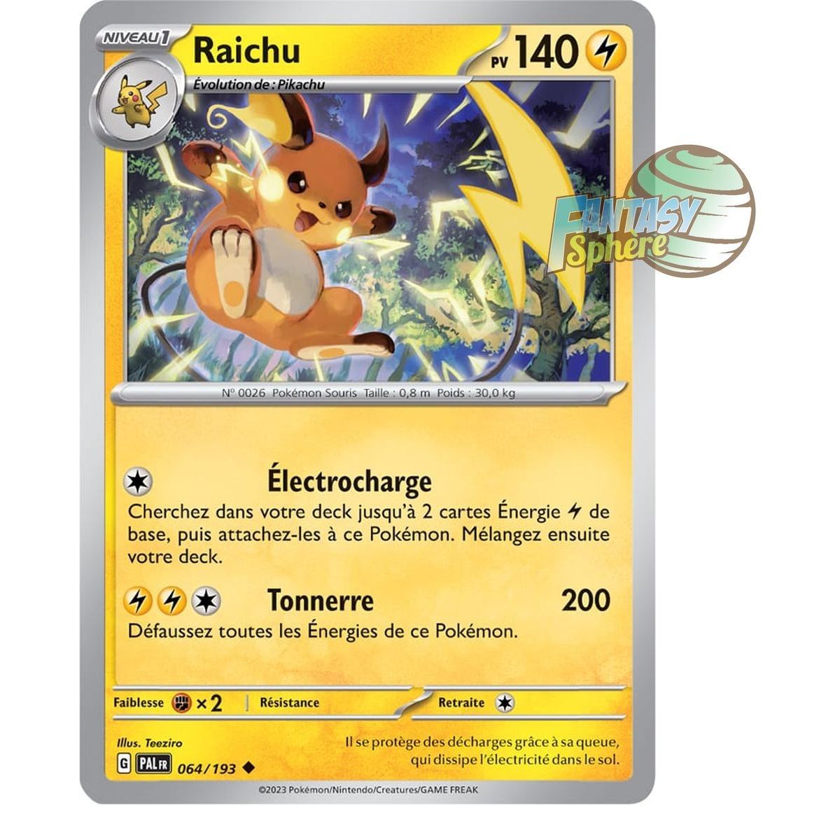 Raichu - Reverse 64/193 - Scarlet and Violet Evolution in Paldea