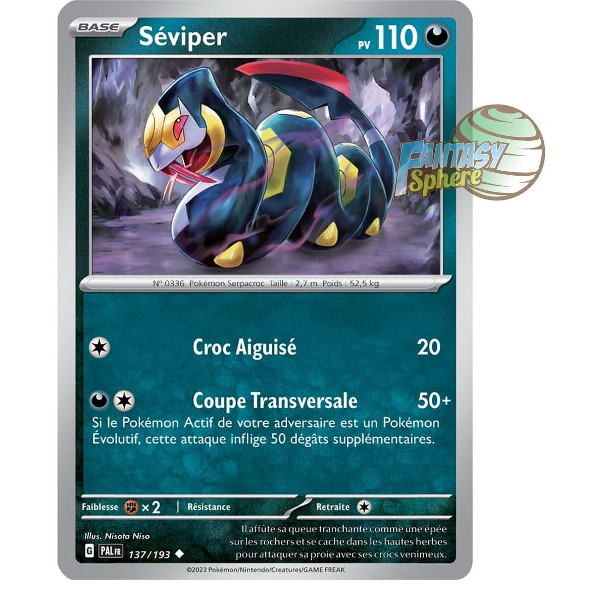 Seviper - Reverse 137/193 - Scarlet and Violet Evolution in Paldea