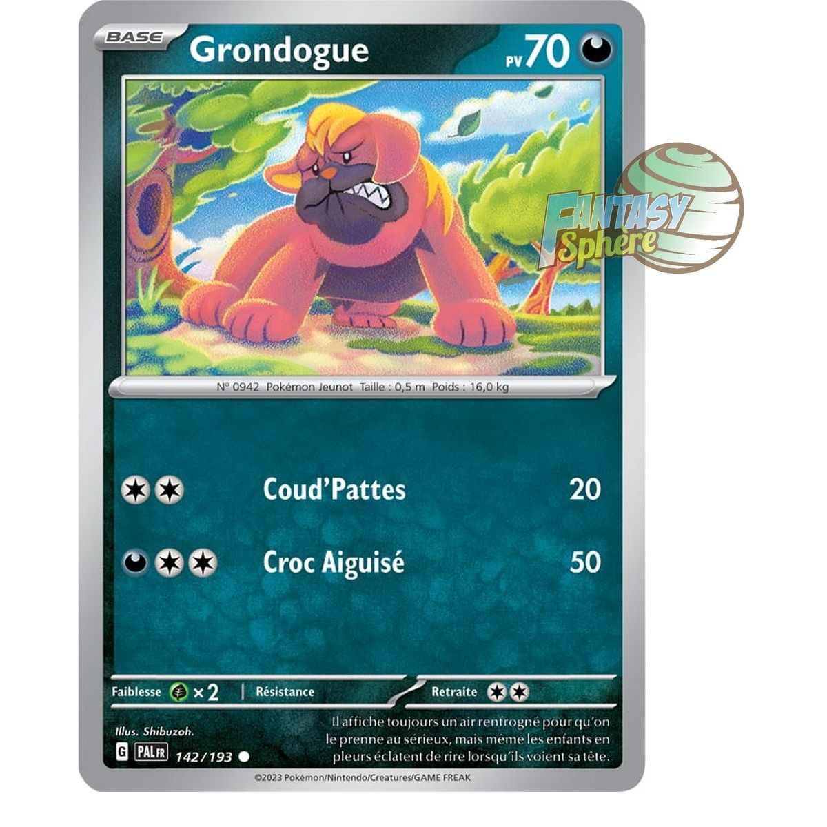 Grondog - Reverse 142/193 - Scarlet and Violet Evolution in Paldea