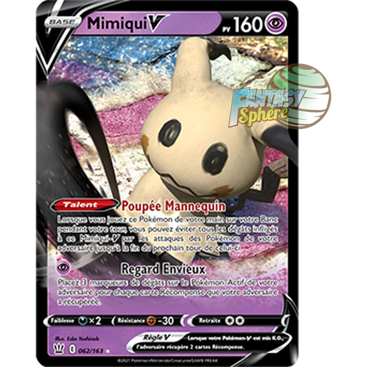 Mimiqui V - Ultra Rare 62/163 - Sword and Shield 5 Combat Style