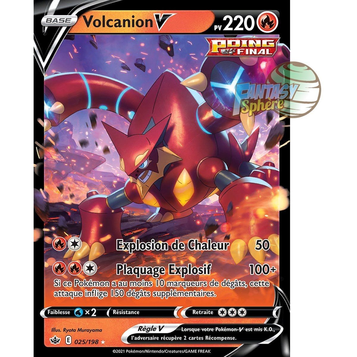 Volcanion V - Ultra Rare 25/198 - Sword and Shield 6 Reign of Ice