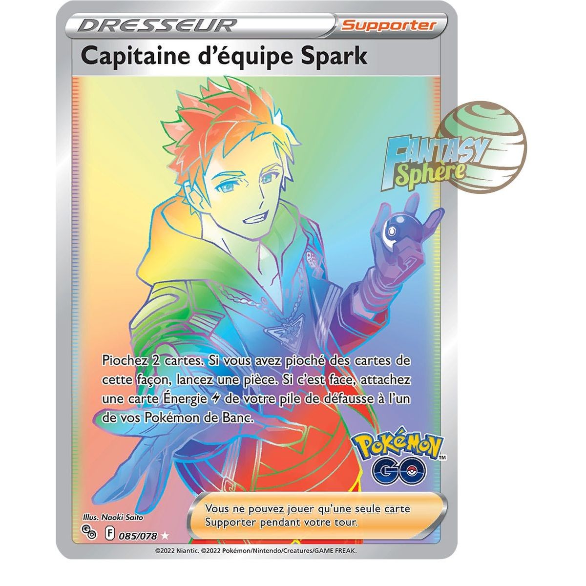 Item Team Captain Spark - Secret Rare 85/78 - Sword and Shield 10.5 Pokemon GO