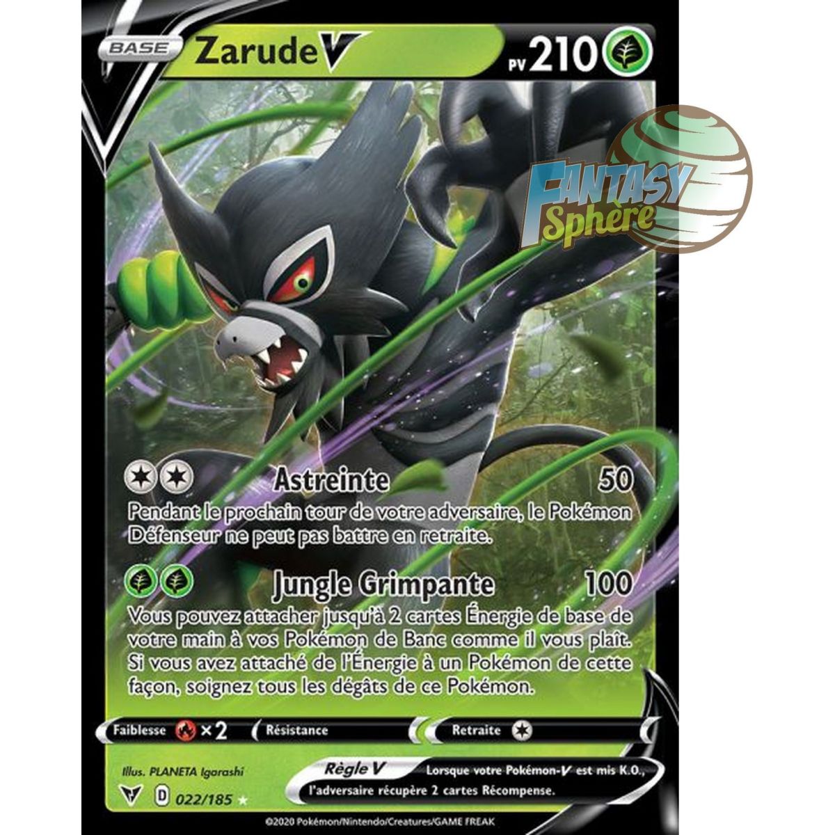 Zarude V - Ultra Rare 22/185 - Sword and Shield 4 Voltage Brilliant