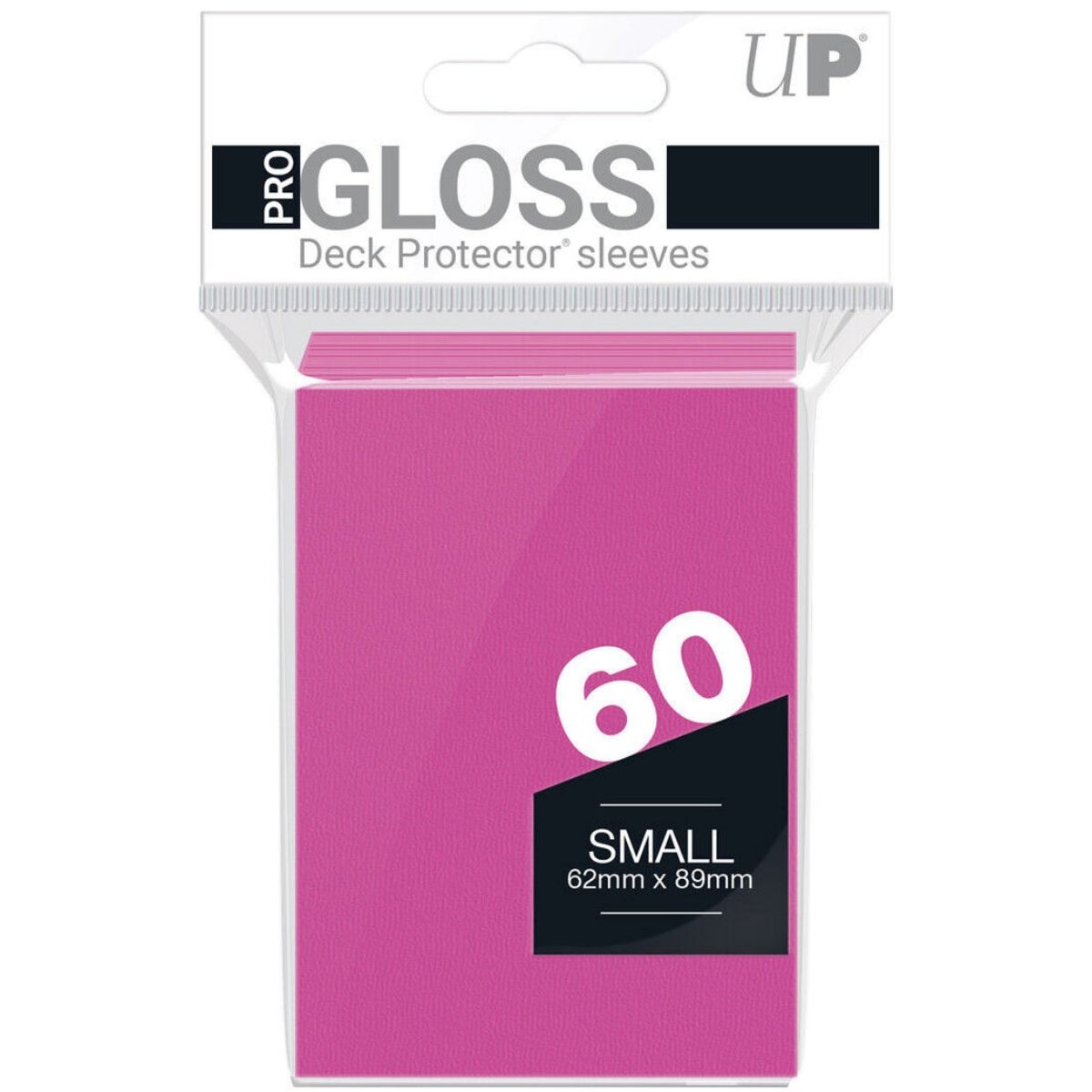 60 Card Sleeves - Small - Bright Pink - PRO-Gloss Ultra Pro