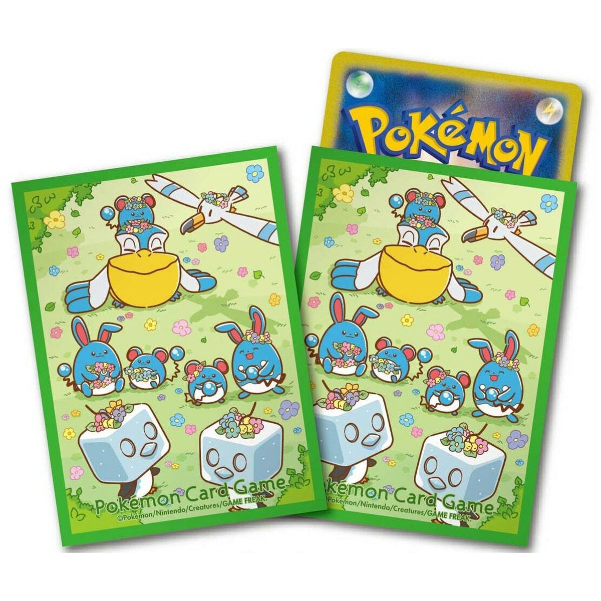 64 Card Sleeves - Standard - Marill & Flower Crown - Pokemon Center